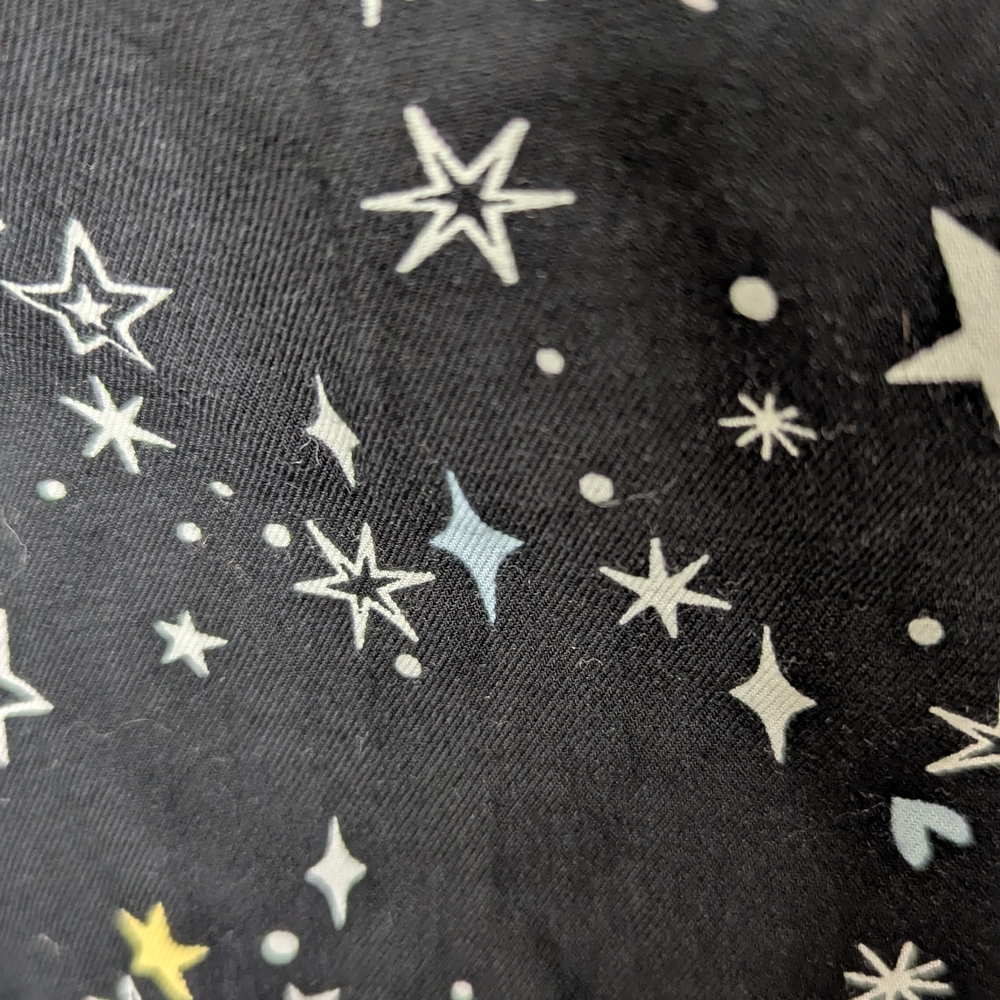 Joyspun Celestial Sleep Shorts Black White Stars Moon Plus Size 3X - Picture 5 of 10